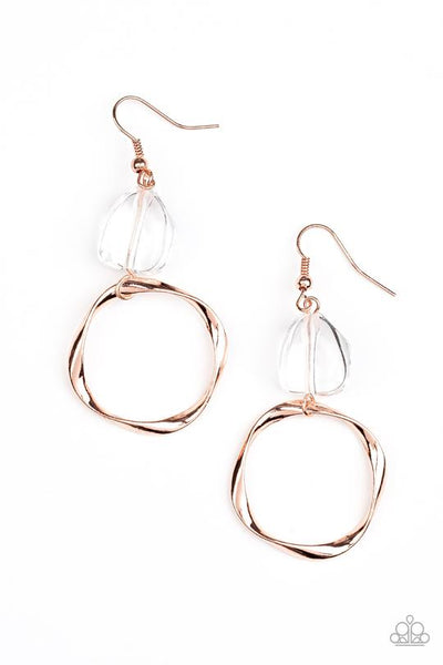All Clear - Copper Paparazzi Earrings