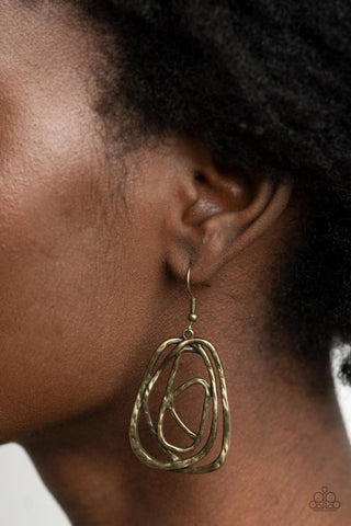 Artisan Relic - Brass Paparazzi Earrings