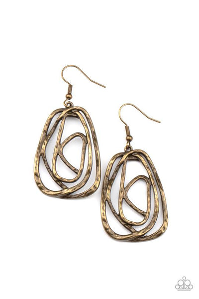 Artisan Relic - Brass Paparazzi Earrings