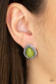 Boldly Beaded - Green Paparazzi Earrings
