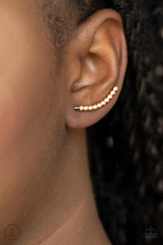 Climb On - Gold Paparazzi Earring