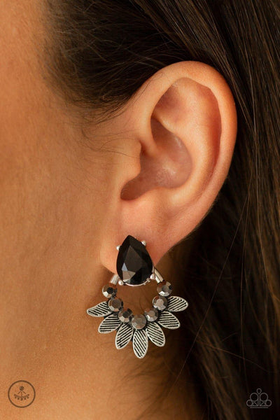 Crystal Canopy Paparazzi Black Earring - sofancyjewels