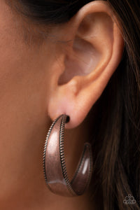Dune Dynasty - Copper Paparazzi Hoop Earrings