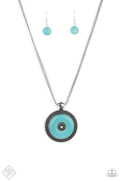 EPICENTER of Attention - Blue Paparazzi Necklace