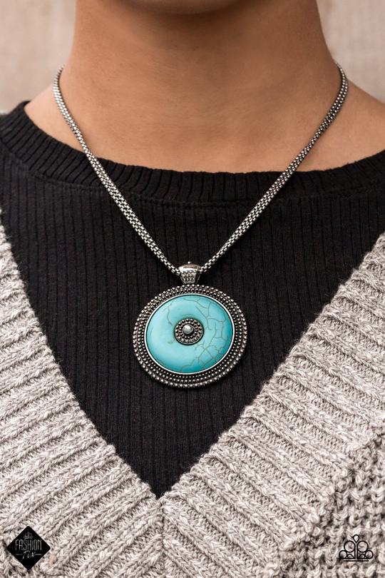 EPICENTER of Attention - Blue Paparazzi Necklace