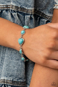 Eco Friendly Fashionista - Blue Paparazzi Bracelet