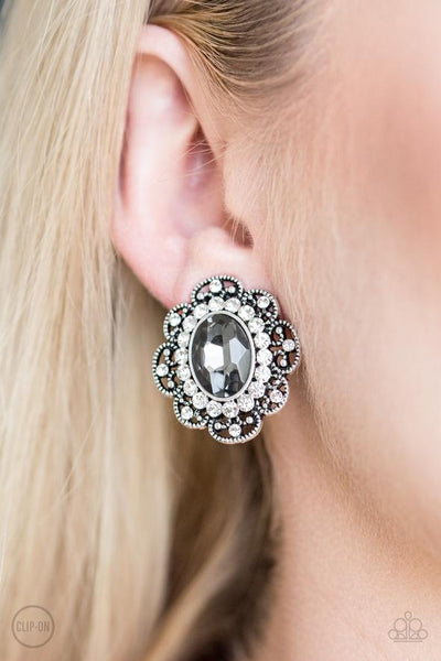 Dine and Dapper - Silver Paparazzi Clip-On Earrings