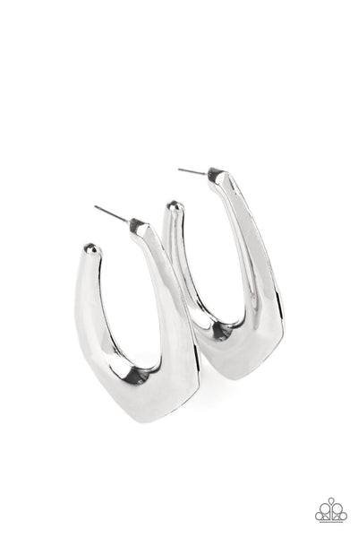Find Your Anchor Silver Paparazzi Hoop Earrings