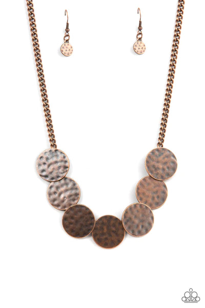 Flip a Coin - Copper Paparazzi Necklace