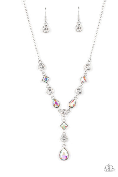 Forget the Crown - Multi Iridescent Paparazzi Necklace