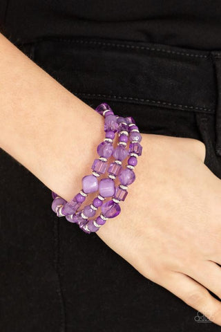 Girly Girl Glimmer - Purple Paparazzi Bracelet