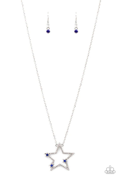 I Pledge Allegiance to the Sparkle - Blue Paparazzi Necklace