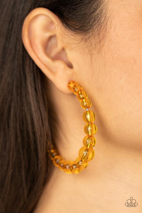 In The Clear - Orange Paparazzi Earrings