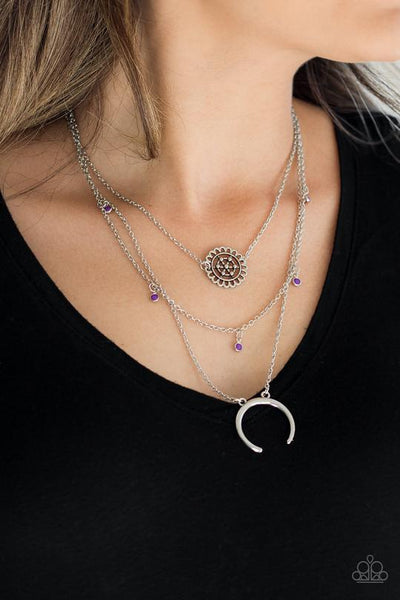 Lunar Lotus - Purple Paparazzi Necklace