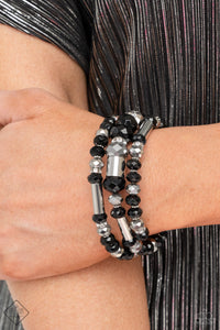 Dynamic Dazzle - Black Paparazzi Bracelet - Fashion Fix