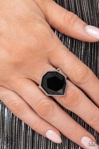 Dynamically Defaced - Black Paparazzi Ring - Fashion Fix