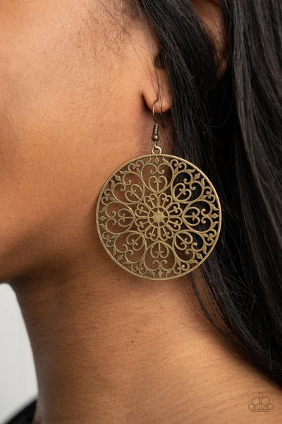 Make a MANDALA Out Of You - Brass Paparazzi Earrings