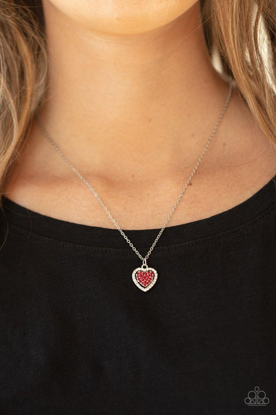 My Heart Goes Out To You - Red Paparazzi Necklace - sofancyjewels