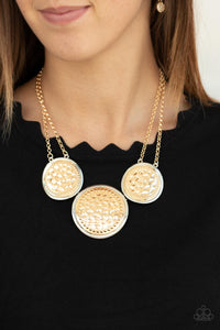 Gladiator Glam - Gold Paparazzi Necklace