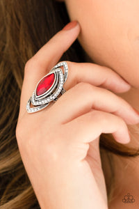 Hot Off The EMPRESS - Red Paparazzi Ring