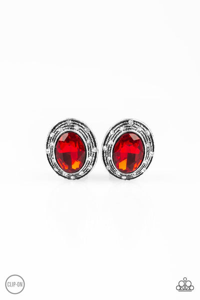 East Side Etiquette - Red Paparazzi Earrings - sofancyjewels