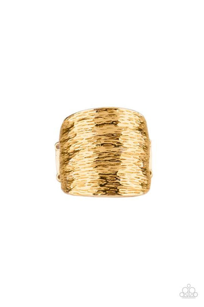 Paleo Patterns - Gold Paparazzi Ring