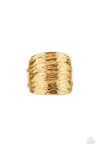 Paleo Patterns - Gold Paparazzi Ring