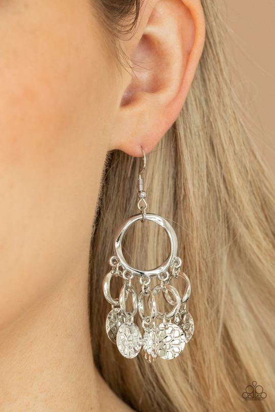 Partners in CHIME - Silver Paparazzi Earrings