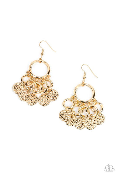 Partners in CHIME - gold - Paparazzi earrings