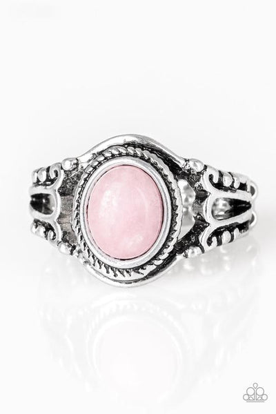 Peacefully Peaceful - Pink Paparazzi Ring