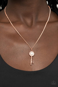 Prized Key Player - Copper Paparazzi Necklace