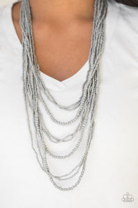 Totally Tonga - Silver Paparazzi Necklace