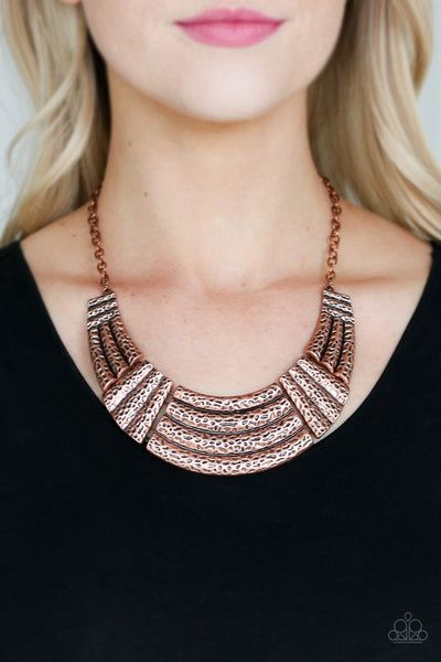 Ready To Pounce - Copper Paparazzi Necklace