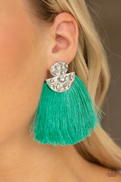Make Some PLUME - Green Paparazzi Earrings