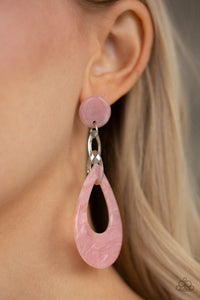 Beach Oasis - Pink Paparazzi Earrings - sofancyjewels
