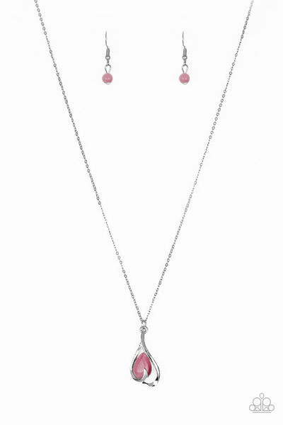 Tell Me A Love Story - Pink and Silver Paparazzi Necklace