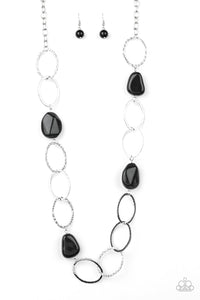 Modern Day Malibu - Black and Silver Paparazzi Necklace