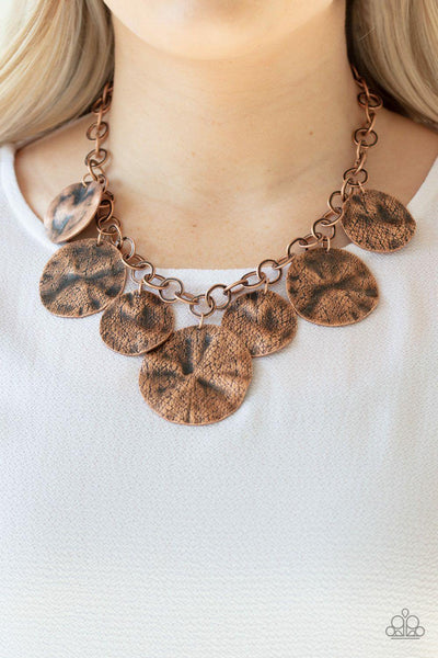 Barely Scratched The Surface - Copper Paparazzi Necklace - sofancyjewels