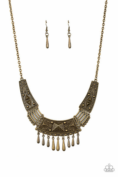 STEER It Up - Brass Paparazzi Necklace