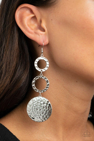 Blooming Baubles - Silver Paparazzi Earrings - sofancyjewels