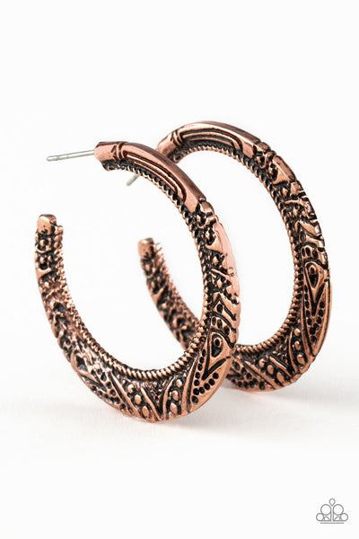 Rumba Rendezvous - Copper Paparazzi Earrings