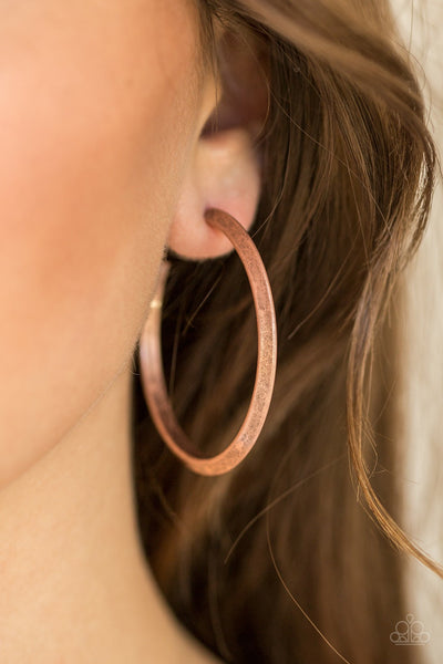 Some Like It HAUTE - Copper Paparazzi Earrings