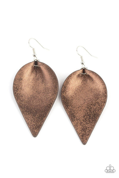 Enchanted Shimmer - Brown Paparazzi Earrings - sofancyjewels