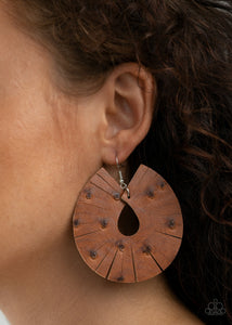 Palm Islands - Brown Paparazzi Earrings