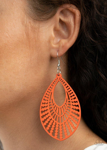 Bermuda Breeze - Orange Paparazzi Earrings - sofancyjewels