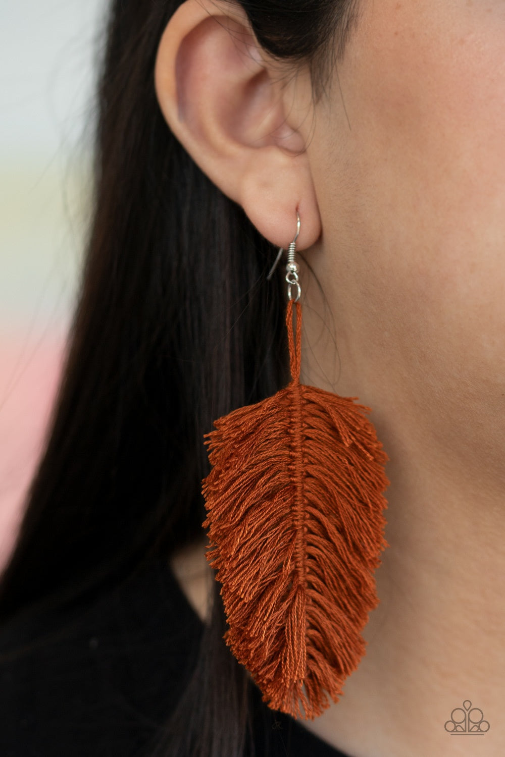 Hanging by a Thread - Brown Paparazzi Earrings