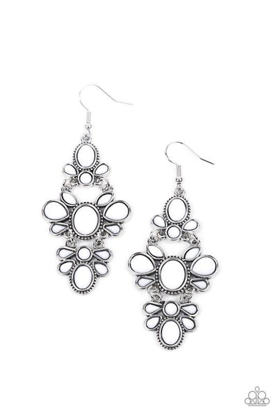 VACAY The Premises - White Paparazzi Earrings