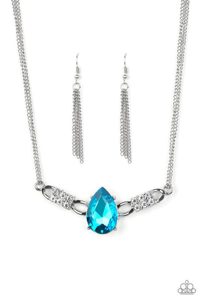 Way to Make an Entrance - Blue Paparazzi Necklace