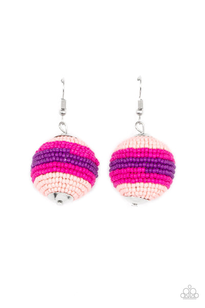 Zest Fest - Pink Paparazzi Earrings