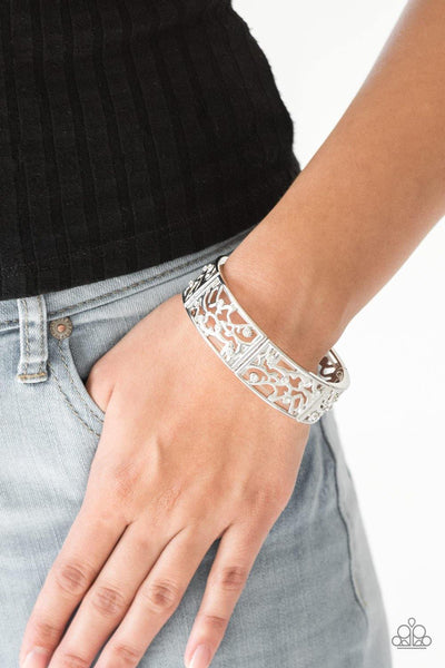 Yours and VINE - White Paparazzi Bracelet - sofancyjewels